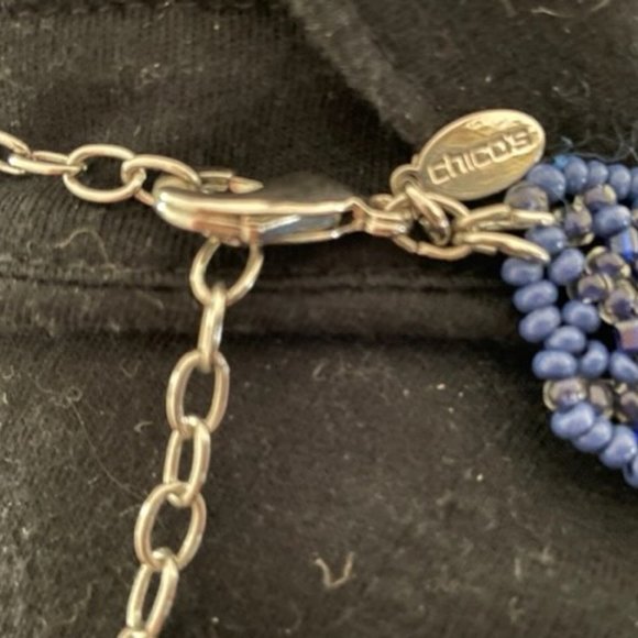 Chicos Ombré Statement Strands Of Glass Beads, Tiny Cz & Layers Of Gorgeousness - Picture 5 of 10